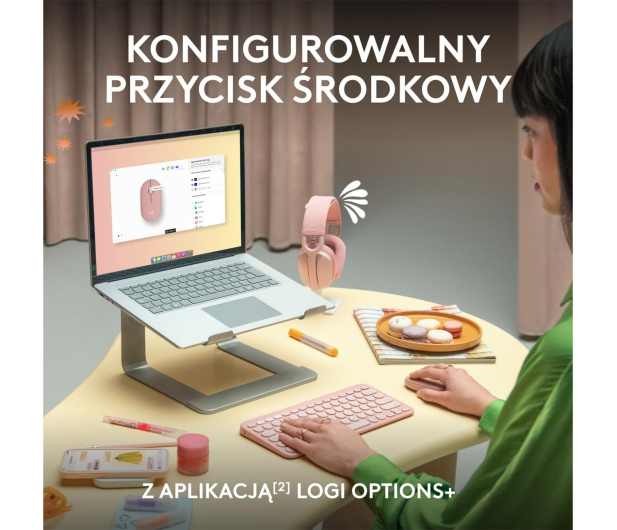 LOGITECH M350s 910-007014 różowa - 1172759 - zdjęcie 9